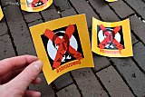 20-03-2019 Breda - Tijdens de Provinciale Staten verkiezingen werd er in de stad actie gevoerd tegen premier Mark Rutte. - Fotokrant