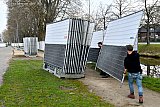 20-04-2021 Breda - Ook de hekken die het fieldlab test-event aan het zicht moesten onttrekken zijn weer opgeruimd. - Fotokrant