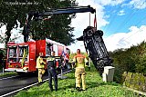 01-10-2022 Breda - In een bocht van de Westerhagelaan is door voorbijgangers een auto  in het water aangetroffen. Van de inzittende ontbreekt elk spoor. - Fotokrant