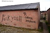 31-01-2022 Breda - Ook deze tekst die boekdelen spreekt staat op een garagebox. - Fotokrant