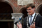 26-10-2024 Breda -  Burgemeester Paul Depla gaf tijdens zijn toespraak aan dat vrijheid in deze tijd niet meer zo van zelfsprekend is. - Fotokrant