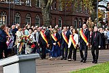 26-10-2024 Breda -  Bij het oorlogsmonument op de Parade zijn door diverse Poolse organisaties bloemstukken gelegd. - Fotokrant