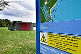 16-08-2023  Breda - Een fel gele waarschuwing  voor Blauwalgen is geplaatst aan de Asterdplas. - Fotokrant