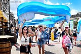 07-07-2019 Breda - Voordat men in het water lag te dobberen was het eerst zwembad sjouwen en wachten in de flie. - Fotokrant