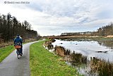 16-02-2024 Breda - Aan de buitenrand van de Vierde Bergboezem staat nog heel veel water. Binnenin de Vierde Bergboezem is de grond zo nat dat het Levensbos niet aangeplant kan worden. - Fotokrant