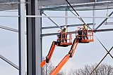 27-03-2019 Breda - Nabij Breepark vind tijdens de bouw van een mega distributiecentrum een discussie op hoog niveau plaats. - Fotokrant