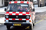 14-02-2021 Breda - De schoenen bleven niet onopgemerkt. Zelfs de dienstdoende feestverslaggeefster van Omroep Brabant kwam met 't populaire Buske naar 't Kielegat.  - Fotokrant