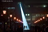 25-01-2020 Breda - Bovenop het centraal station stond een enorme spot die mensen in de spotlight zette. - Fotokrant