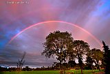 25-04-2019 Breda - Tegen zonsondergang kleurt de lucht boven de wijk Asterd in de Haagse Beemden roze en is er een dubbele regenboog te zien. - Fotokrant