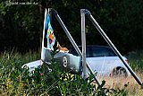 08-08-2019 Breda - Er is een nieuw hoofdstuk in de Bredase Flitssoap. Het bord van het nepflitsbusje met Tommie en Pino erop  is vernield. - Fotokrant