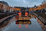09-12-2023 Breda - Met ledverlichting is er sfeer opgebouwd aan de haven. - Fotokrant