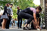 25-08-2024 Breda - Stolpersteine liggen door heel Nederland naast huizen van waaruit tijdens de Tweede wereldoorlog joden zijn gehaald en gedeporteerd of vermoord zijn. - Fotokrant
