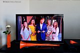 27-04-2020 Breda - Vanwege het Coronavirus kan de koninklijkefamilie ook niet het land in. De koning spreekt live met aan zijn zijde zijn gezin het Nederlandse volk toe. - Fotokrant