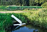 30-08-2023 Breda - Aan de rand van natuurgebied de Vierde Bergboezem is afgelopen nacht een kledingkast in het water gedumpt. - Fotokrant