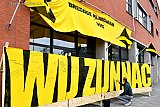 24-06-2021 Breda - Voor het Rat Verlegh stadion van voetbalclub NAC Breda is een wensmuur neergezet. Iedereen die iets te melden heeft kan het hier opschrijven.. - Fotokrant