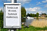 24-04-2022 Breda - Vanwege een technisch mankement is het Markpontje uit de vaart genomen. - Fotokrant