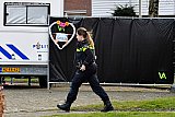29-03-2020 Etten - Leur - Een buurtbewoonster heeft een hart met bloemen en de tekst WAAROM ? op de schermen gehangen. - Fotokrant