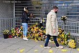25-05-2021 Breda - Bij het NAC stadion worden bloemen en sjaals  gelegd voor de overleden NAC fan Ronald. Hij werd tijdens de rellen na afloop van het duel tegen NEC onwel.  - Fotokrant