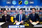 28-03-2019 Breda - NAC Interim directeur Nicole Edelenbos presenteerde op een speciale persconferentie de Nieuwe Algemeen directeur Luuc Eisenga en  nieuwe Technisch directeur  Tom van den Abbeele . - Fotokrant