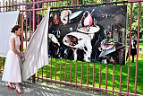 31-05-2022 Breda - Tijdens een act werden de beroemde schilderijen een voor een onthuld. - Fotokrant