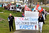 16-03-2023 Breda - Personeel van het AMPHIA ziekenhuis is er wel klaar mee en liep een protestmars omdat hun eindbod te laag is. - Fotokrant