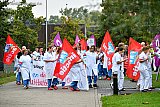 08&ndash;10-2019 Breda - Het protest voor oa een betere CAO van de verpleegsters en verplegers werd ondersteund door de vakbonden FNV en CNV. - Fotokrant