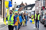12-03-2022 Breda - Als protest tegen de oorlog in de Oekraine vertrok vanuit 't Ginneken een protestmars naar de binnenstad. Onderweg sloten meer mensen aan. - Fotokrant
