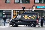 23-05-2021 Breda - Omroep Brabant maakte bekend dat na het duel NAC - NEC journalisten moesten vluchten en dat de SNG sattelietauto die voor een live verbinding zorgde beschadigd is.  - Fotokrant