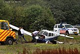 07&ndash;09-2019 Bosschenhoofd - In een weiland nabij vliegveld Breda International Airport is een sportvliegtuigje neergestort. - Fotokrant