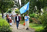 23-09-2023 Breda - The Walk of Peace met de Vredesvlag voorop trok vervolgens naar de Franciscuskerk. - Fotokrant