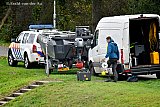 22&ndash;10-2019 Oosterhout - De politie was met meerdere politieboten naar het Markkanaal gekomen om de man die al meer dan een week vermist is te zoeken. - Fotokrant