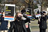 14-11-2020 Breda - De demonstranten willen 2020 zwarte piet vrij. Passanten zijn het daar niet mee eens en schreeuwen vanuit auto's hun afschuw naar de demonstranten. De politie houdt ondertussen  toezicht op een kleine groep tegendemonstranten die zich aan de andere kant van het Chasseveld heeft verzameld. - Fotokrant